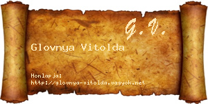 Glovnya Vitolda névjegykártya